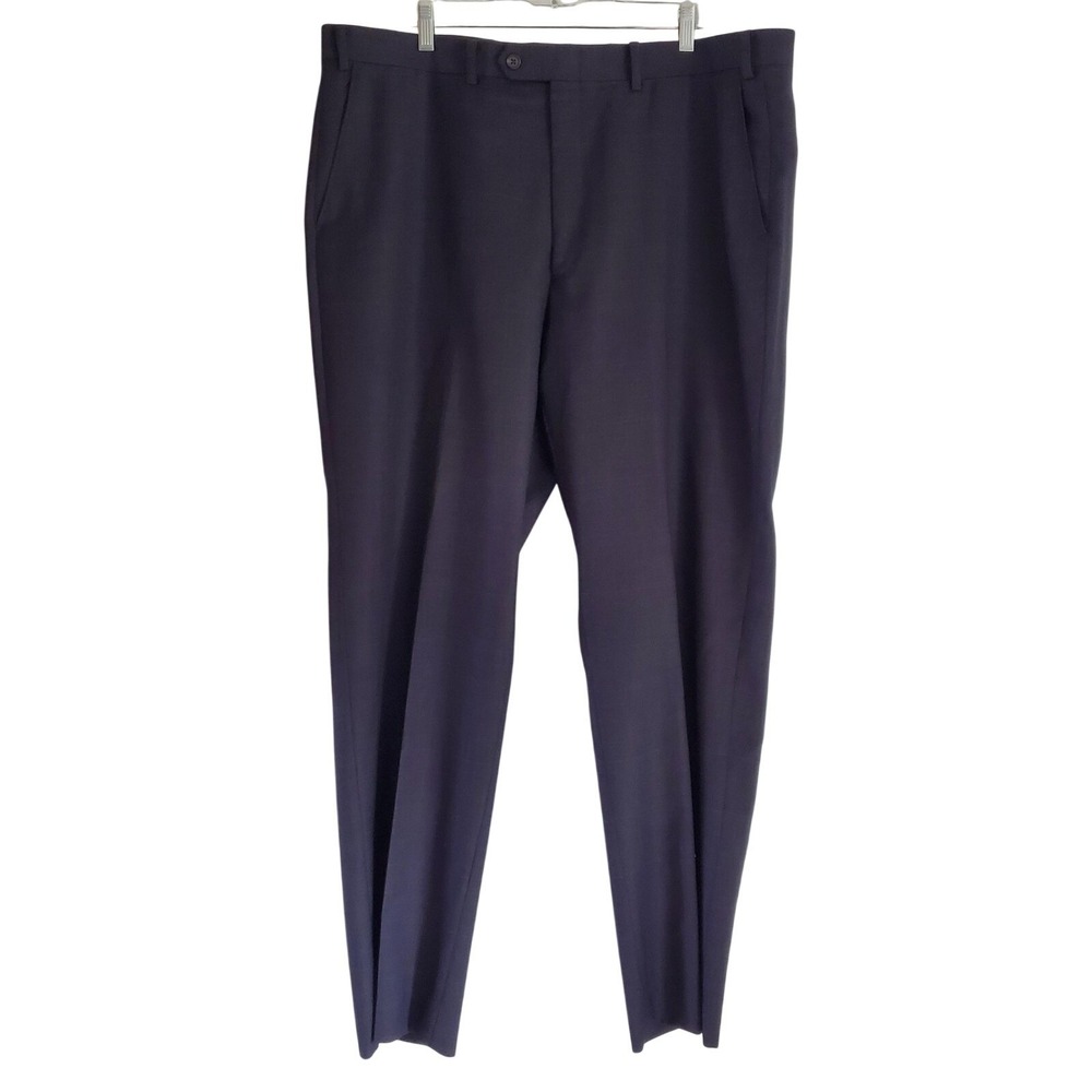 Lauren Ralph Lauren Pants Mens 40x32 Charcoal Wool Dress Flat Front‎ Windowpane